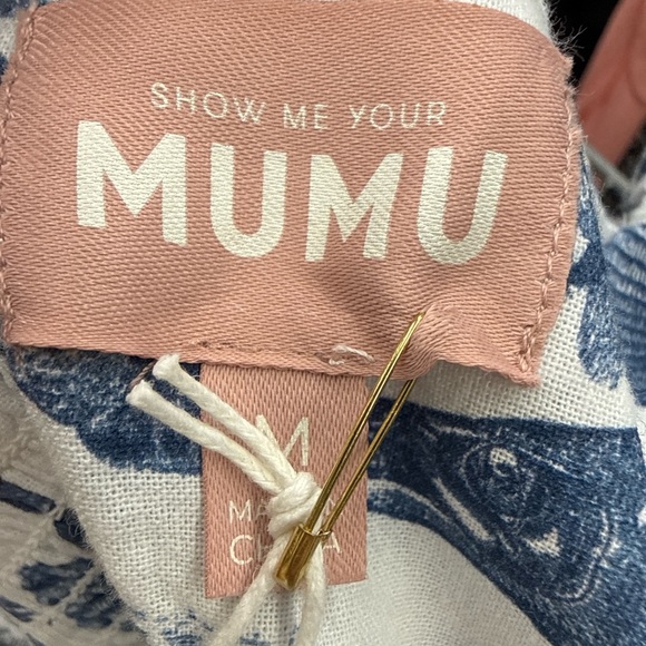 NWT Show Me Your Mumu Sailing Seas Fling Mini Dress Size Medium preppy Nautical - Picture 3 of 4